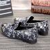 Men's Shoes Amir  Pure Manual Flash Novelty Wedding/Night Party Cowhide Leather Loafers Light Blue/Navy  