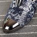 Men's Shoes Amir  Pure Manual Flash Novelty Wedding/Night Party Cowhide Leather Loafers Light Blue/Navy  