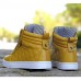 Men's Spring / Summer / Fall / Winter Closed Toe Leatherette Casual Flat Heel Lace-up Black / Brown / Yellow / White  
