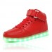  New Arrival LED Shoes High LED light luminous shoes USB charging Best Seller High Top Basket Fashion Sneakers Black / White / Red   