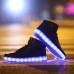  New Arrival LED Shoes High LED light luminous shoes USB charging Best Seller High Top Basket Fashion Sneakers Black / White / Red   