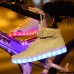  New Arrival LED Shoes High LED light luminous shoes USB charging Best Seller High Top Basket Fashion Sneakers Black / White / Red   