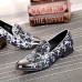 Men's Shoes Amir  Pure Manual Flash Novelty Wedding/Night Party Cowhide Leather Loafers Light Blue/Navy  