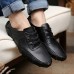Men's Spring / Summer / Fall / Winter Round Toe Leather Casual Lace-up Black / Brown  