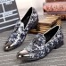 Men's Shoes Amir  Pure Manual Flash Novelty Wedding/Night Party Cowhide Leather Loafers Light Blue/Navy  