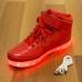  New Arrival LED Shoes High LED light luminous shoes USB charging Best Seller High Top Basket Fashion Sneakers Black / White / Red   