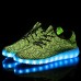 Men's LED Shoes USB charging Athletic/Casual Microfibre Fashion Sneakers Black/Green/Red/Gray  