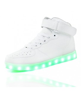  New Arrival LED Shoes High LED light luminous shoes USB charging Best Seller High Top Basket Fashion Sneakers Black / White / Red   