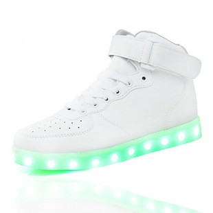  New Arrival LED Shoes High LED light luminous shoes USB charging Best Seller High Top Basket Fashion Sneakers Black / White / Red   